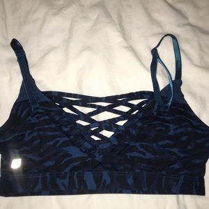 Blue camo fabletics bra